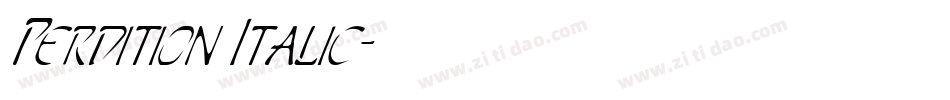 Perdition Italic字体转换